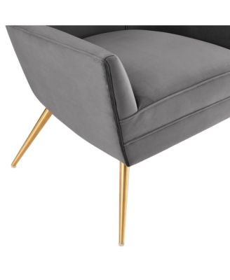  Renata Button Tufted Performance Velvet Armchair