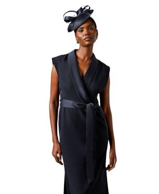 Tux Satin Midi Dress