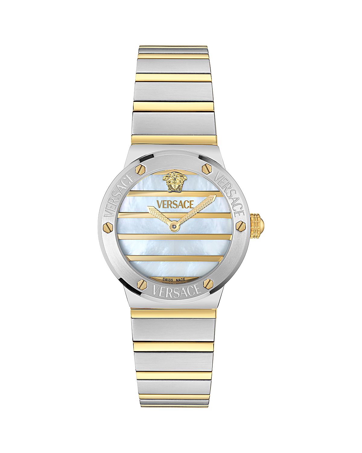 Versace Greca Logo Pearl Bracelet Watch, 33mm