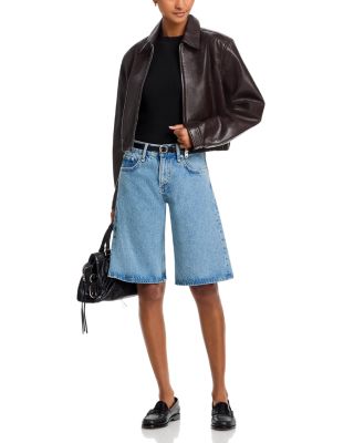 Ariel High Rise Jean Shorts in Everglade