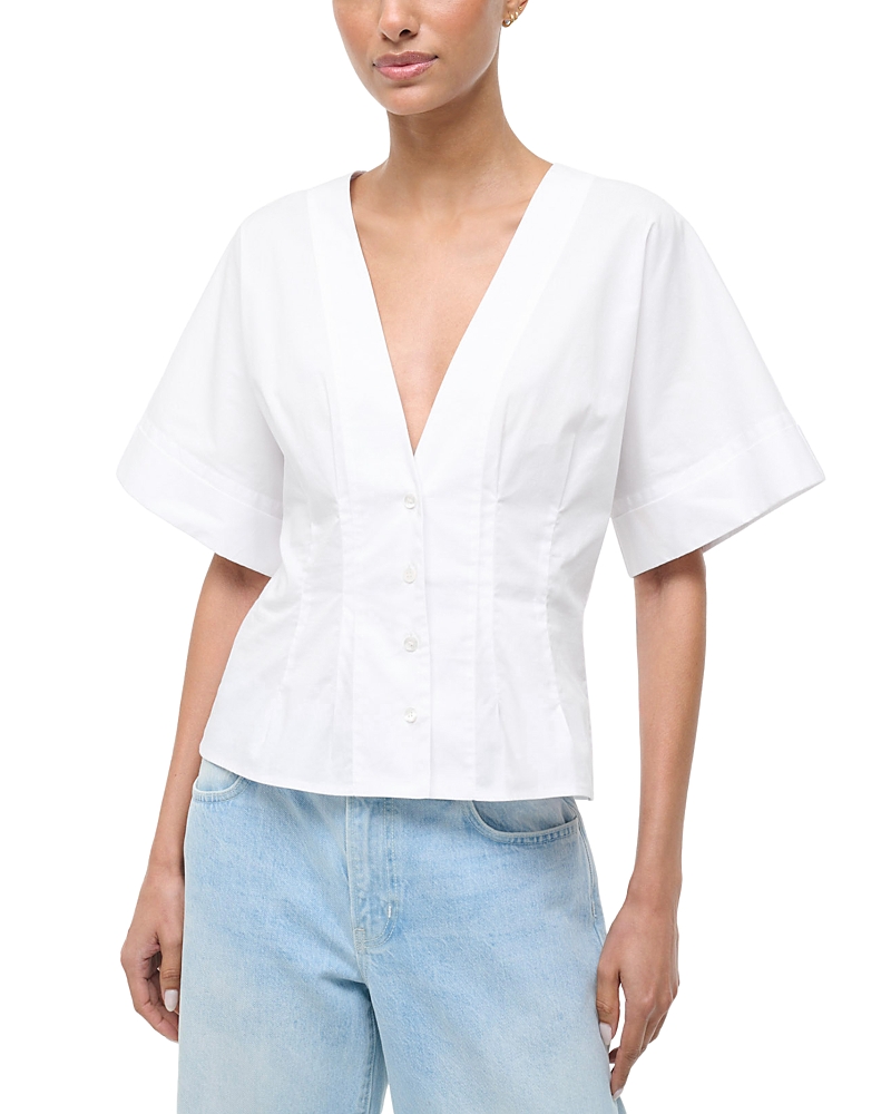 Staud Elle Button Front Top