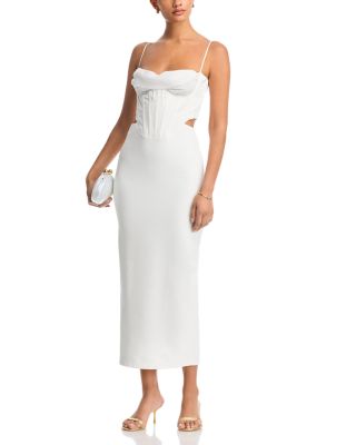 Martini Cutout Corset Midi Dress