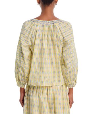 Campbell Check Split Neck Blouse
