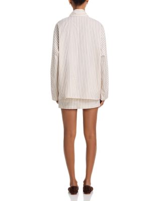 Gayle Striped Trench Coat