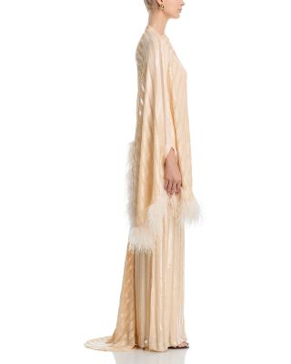 One Shoulder Cape Gown