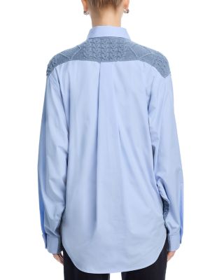 Mixed-Media Cardigan Sweater