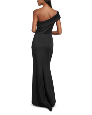 One Shoulder Satin Gown