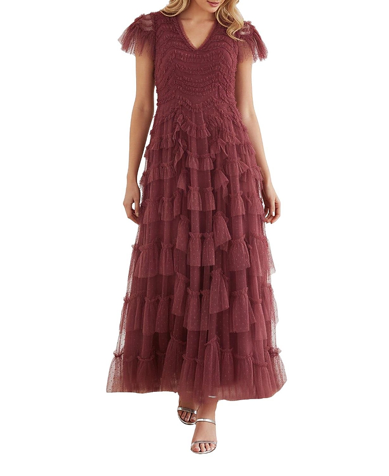 Needle & Thread Aviana V-Neck Gown