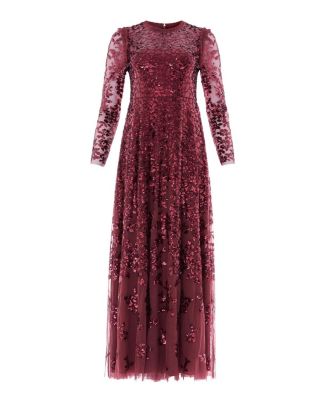 Rosanna Lattice Round Neck Gown