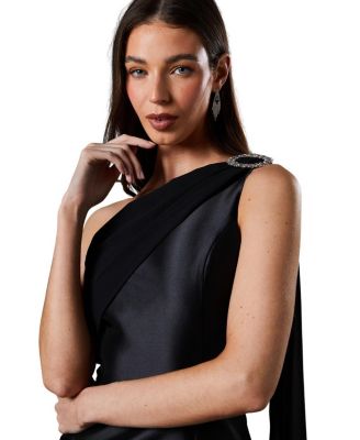 One Shoulder Twill Gown
