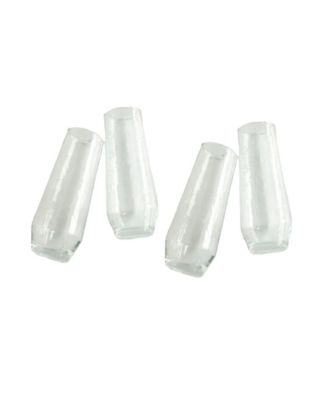 Handblown Hammered Champagne Flutes, Set of 4