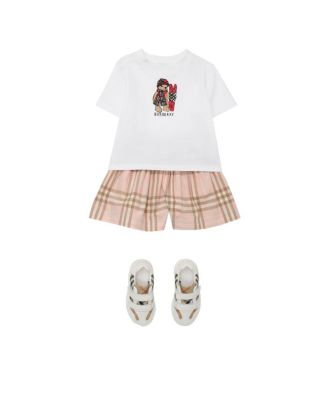 Girls' Check Cotton Shorts - Baby, Little Kid