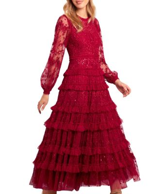 Blossom Long Sleeve Lace Ankle Gown