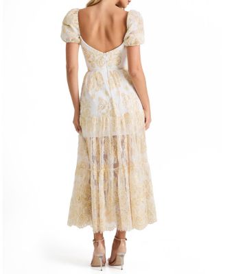 Corinne Floral Puff Sleeve Maxi Dress