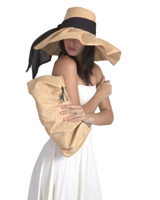 Bella Ruffle Raffia Sun Hat 