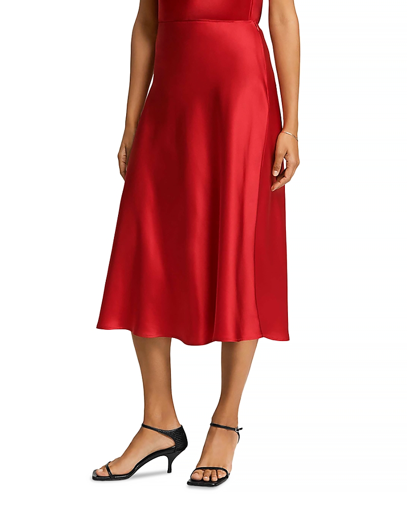 Argent Silk Bias Cut Skirt