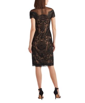  Sable Embroidered Tulle Dress