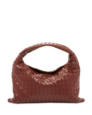 Small Hop Intrecciato Leather Shoulder Bag
