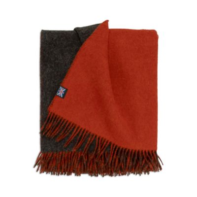 The Gentlemen's Collection Reversible Double Cloth Lambswool Throw