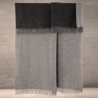 The Gentlemen's Collection Reversible Double Cloth Lambswool Throw