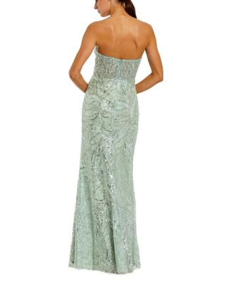 Strapless Embellished Gown