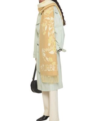  Wide Floral EKD Cashmere Scarf