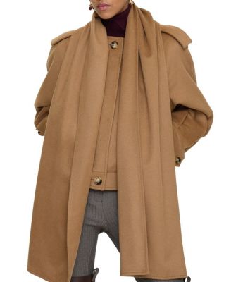 Detachable Scarf Cashmere Jacket