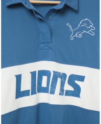  Women's NFL Detroit Lions Rugby Long Sleeve Sweater