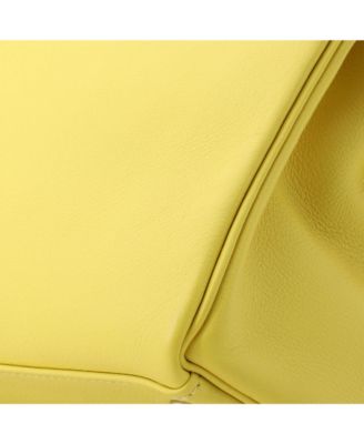 Kelly 28 Handbag Yellow Evercolor with Palladium Hardware