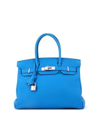 Birkin 30 Handbag Verso Togo with Palladium Hardware