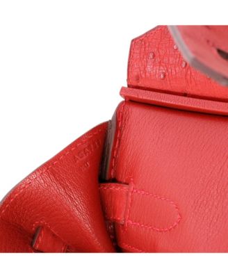 Birkin 30 Handbag Pink Ostrich with Gold Hardware