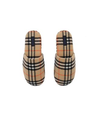  Men's Check Wool Blend Slippers