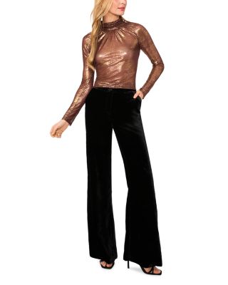 Sofina Ruched Turtleneck Top