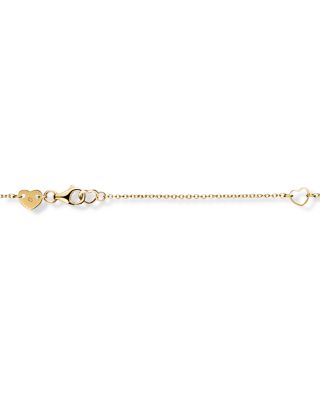 18K Yellow Gold Barre Floating Diamond Necklace, 18"