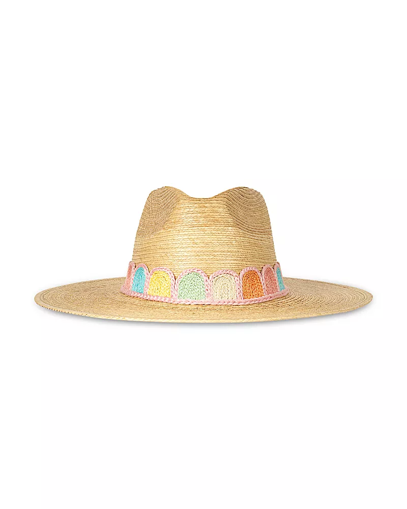 Sunshine Tienda Pastel Kandy Crochet Palm Straw Hat