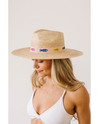 Colorful Fin Palm Straw Sun Hat