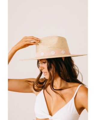 Shell Haven Palm Straw Sun Hat