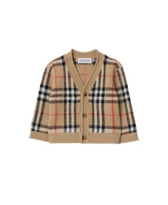 Burberr Check Wool Cashmere Cardigan - Baby