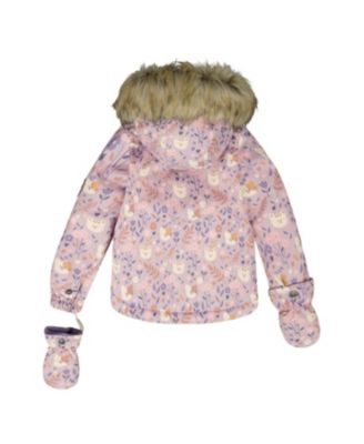  Girls' Two-Piece Play Snowsuit Cat Jacket - Baby, Little Kid