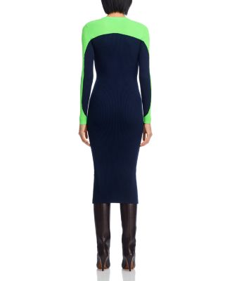 Color Blocked Ribbed Dress