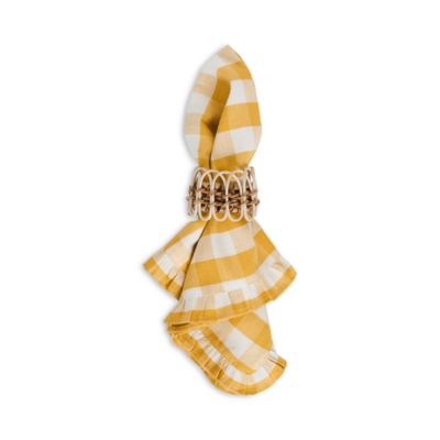 Gingham Ruffle Napkins, Set of 4