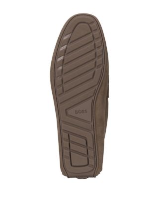 BOSS Men's Noel Beige Suede Moccasins