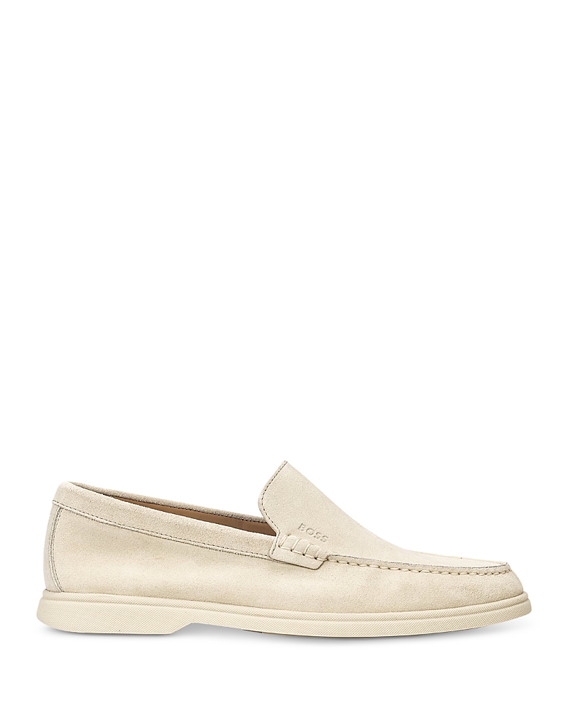 Boss Men's Sienne White Suede Loafers