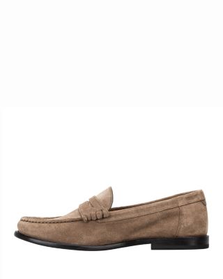Men's Tevan Beige Suede Loafers