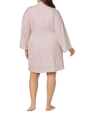 Blossom Geo Banded Collar Stretch Jersey Robe