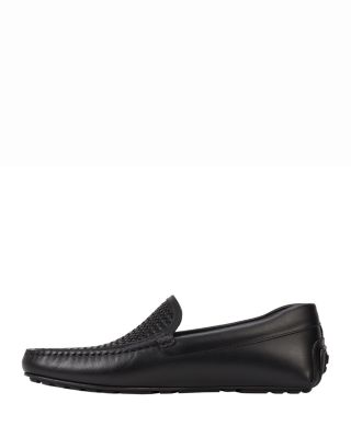 Men's Noel Black Leather Moccasins