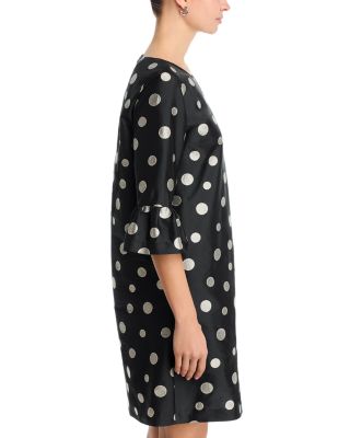 Ruffled Cuff Embroidered Dress