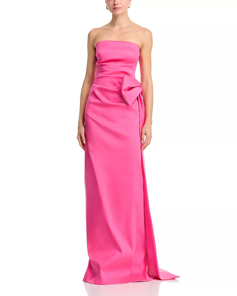 Teri Jon by Rickie Freeman Mikado Strapless Gown