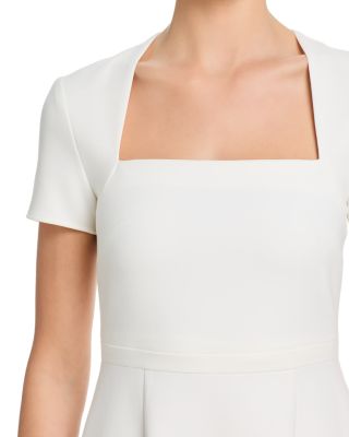 Whisper Square Neck Short Sleeve Mini Dress