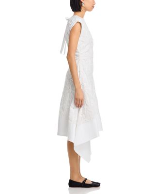 3D Flower Embroidered A Line Dress